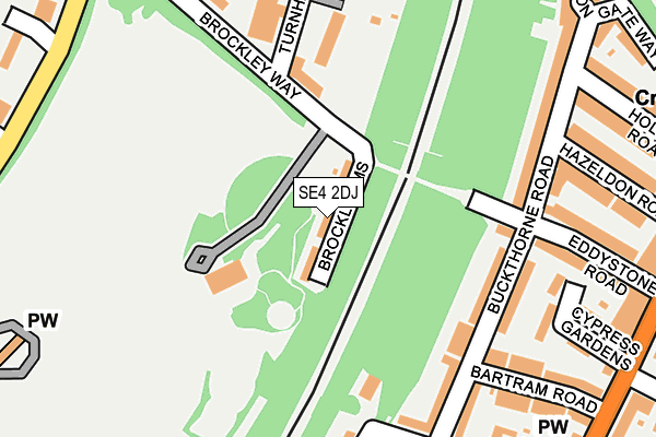 SE4 2DJ map - OS OpenMap – Local (Ordnance Survey)