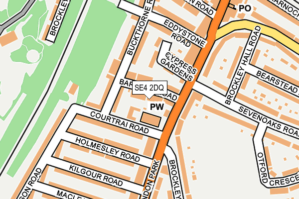 SE4 2DQ map - OS OpenMap – Local (Ordnance Survey)