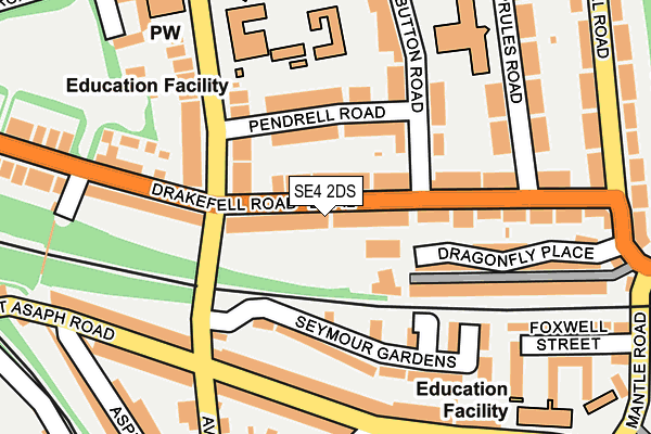 SE4 2DS map - OS OpenMap – Local (Ordnance Survey)