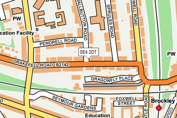 SE4 2DT map - OS OpenMap – Local (Ordnance Survey)