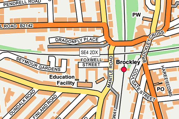 SE4 2DX map - OS OpenMap – Local (Ordnance Survey)