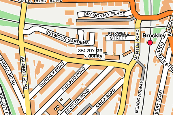SE4 2DY map - OS OpenMap – Local (Ordnance Survey)