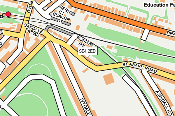SE4 2ED map - OS OpenMap – Local (Ordnance Survey)