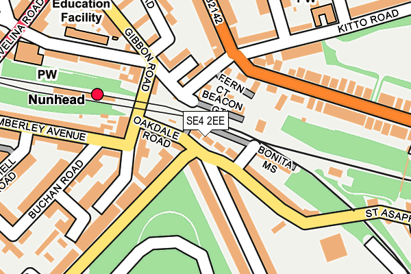 SE4 2EE map - OS OpenMap – Local (Ordnance Survey)