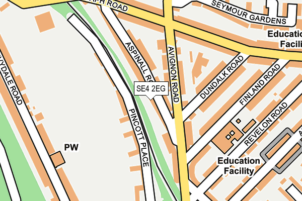 SE4 2EG map - OS OpenMap – Local (Ordnance Survey)