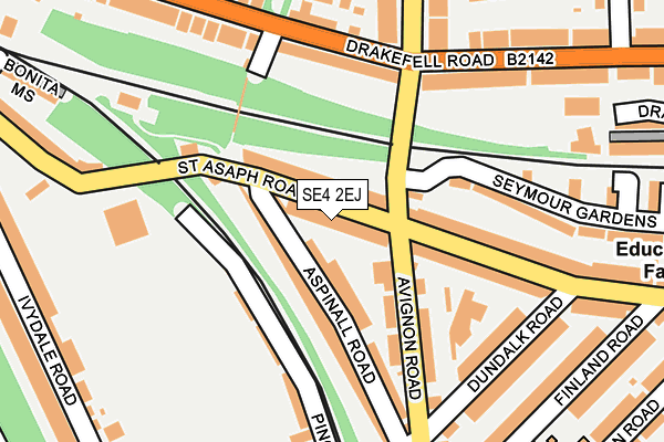 SE4 2EJ map - OS OpenMap – Local (Ordnance Survey)