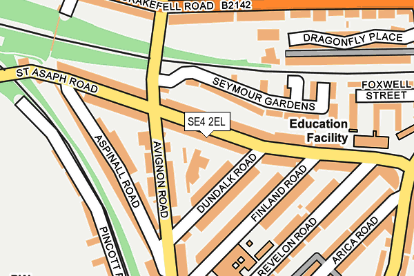 SE4 2EL map - OS OpenMap – Local (Ordnance Survey)