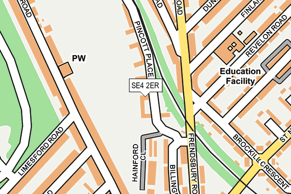SE4 2ER map - OS OpenMap – Local (Ordnance Survey)
