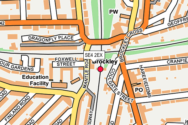 SE4 2EX map - OS OpenMap – Local (Ordnance Survey)