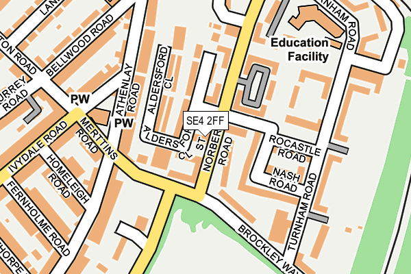 SE4 2FF map - OS OpenMap – Local (Ordnance Survey)