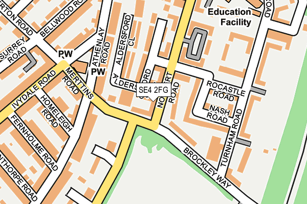 SE4 2FG map - OS OpenMap – Local (Ordnance Survey)