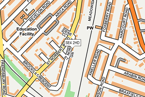 SE4 2HD map - OS OpenMap – Local (Ordnance Survey)
