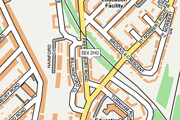 SE4 2HG map - OS OpenMap – Local (Ordnance Survey)