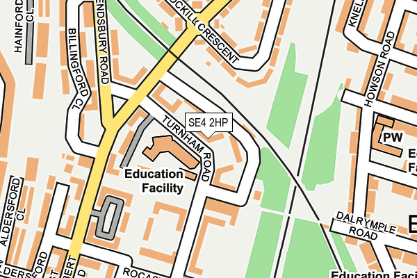 SE4 2HP map - OS OpenMap – Local (Ordnance Survey)