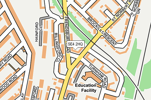SE4 2HQ map - OS OpenMap – Local (Ordnance Survey)