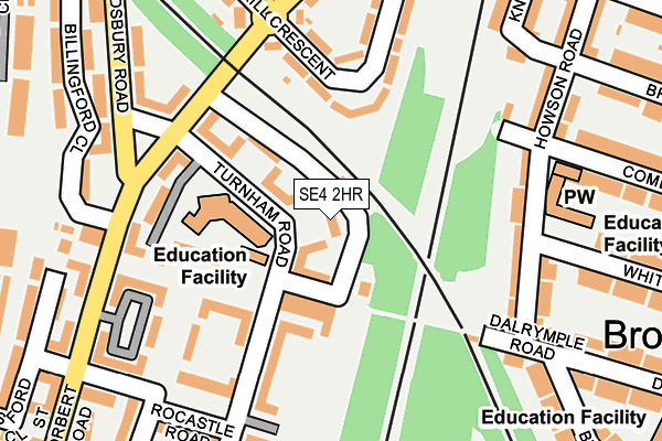 SE4 2HR map - OS OpenMap – Local (Ordnance Survey)