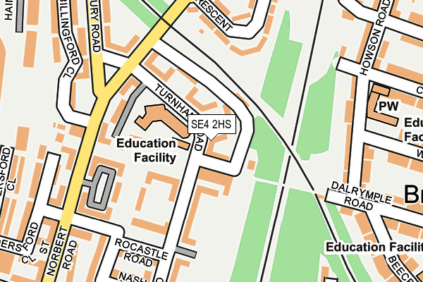 SE4 2HS map - OS OpenMap – Local (Ordnance Survey)