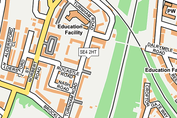 SE4 2HT map - OS OpenMap – Local (Ordnance Survey)