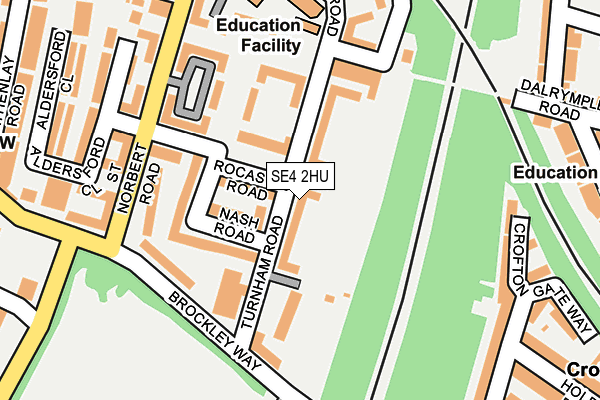 SE4 2HU map - OS OpenMap – Local (Ordnance Survey)