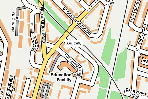 SE4 2HW map - OS OpenMap – Local (Ordnance Survey)