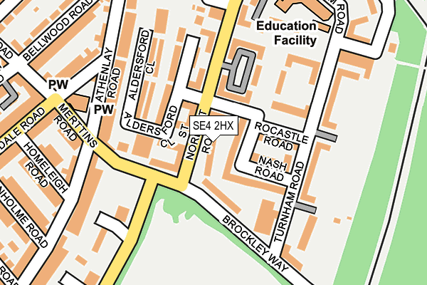 SE4 2HX map - OS OpenMap – Local (Ordnance Survey)