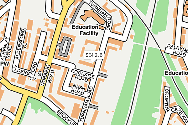 SE4 2JB map - OS OpenMap – Local (Ordnance Survey)