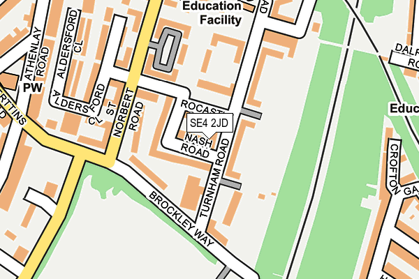 SE4 2JD map - OS OpenMap – Local (Ordnance Survey)