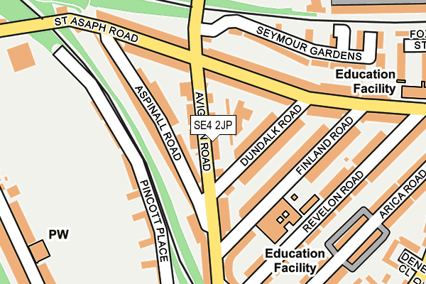 SE4 2JP map - OS OpenMap – Local (Ordnance Survey)