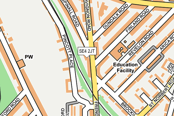 SE4 2JT map - OS OpenMap – Local (Ordnance Survey)