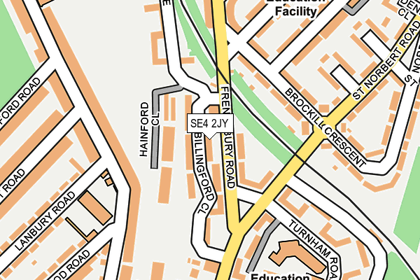 SE4 2JY map - OS OpenMap – Local (Ordnance Survey)