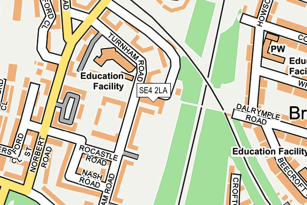 SE4 2LA map - OS OpenMap – Local (Ordnance Survey)
