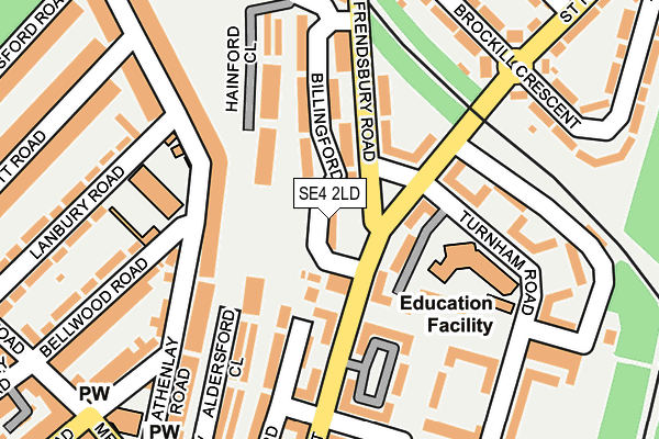 SE4 2LD map - OS OpenMap – Local (Ordnance Survey)