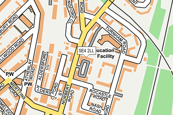 SE4 2LL map - OS OpenMap – Local (Ordnance Survey)