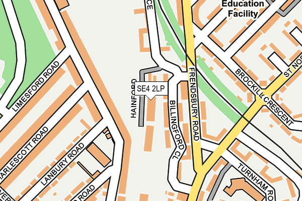 SE4 2LP map - OS OpenMap – Local (Ordnance Survey)