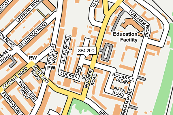 SE4 2LQ map - OS OpenMap – Local (Ordnance Survey)