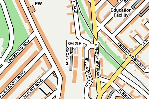 SE4 2LR map - OS OpenMap – Local (Ordnance Survey)
