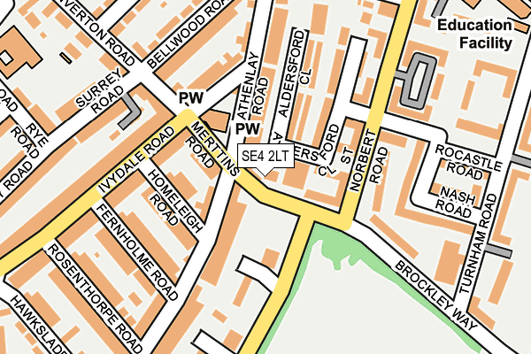 SE4 2LT map - OS OpenMap – Local (Ordnance Survey)
