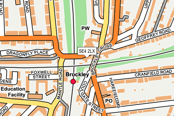 SE4 2LX map - OS OpenMap – Local (Ordnance Survey)