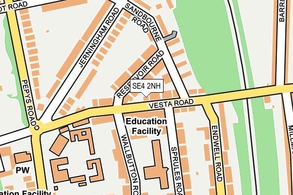 SE4 2NH map - OS OpenMap – Local (Ordnance Survey)