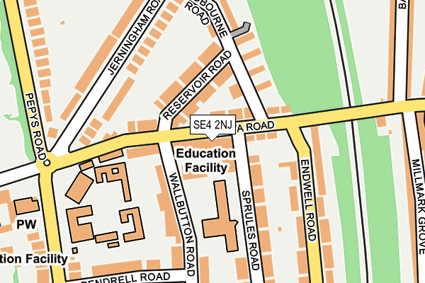 SE4 2NJ map - OS OpenMap – Local (Ordnance Survey)