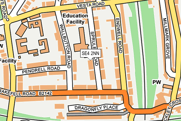 SE4 2NN map - OS OpenMap – Local (Ordnance Survey)