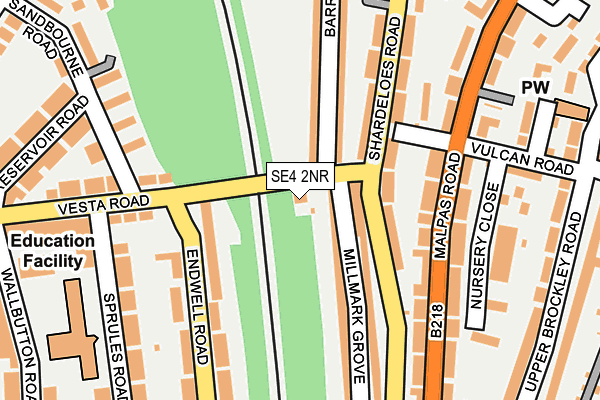 SE4 2NR map - OS OpenMap – Local (Ordnance Survey)