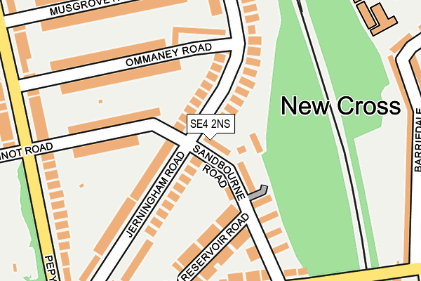 SE4 2NS map - OS OpenMap – Local (Ordnance Survey)