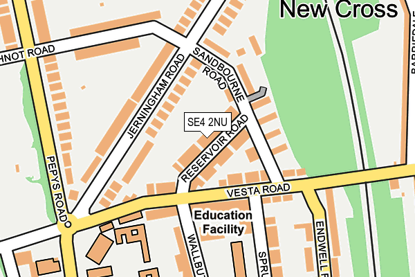 SE4 2NU map - OS OpenMap – Local (Ordnance Survey)