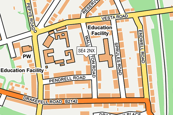 SE4 2NX map - OS OpenMap – Local (Ordnance Survey)