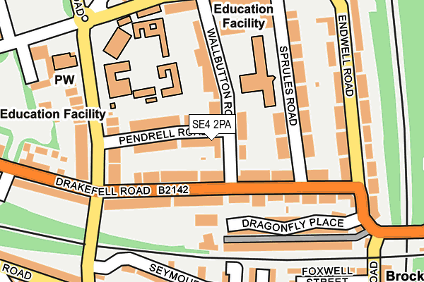 SE4 2PA map - OS OpenMap – Local (Ordnance Survey)