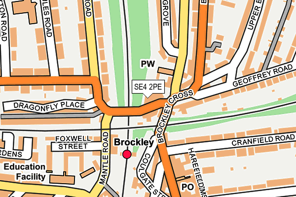 SE4 2PE map - OS OpenMap – Local (Ordnance Survey)