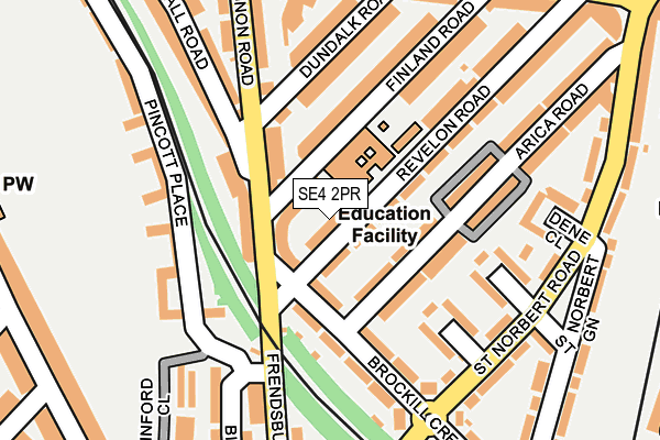 SE4 2PR map - OS OpenMap – Local (Ordnance Survey)