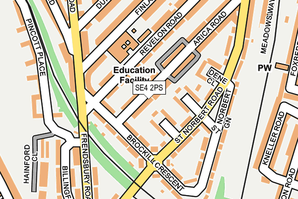 SE4 2PS map - OS OpenMap – Local (Ordnance Survey)