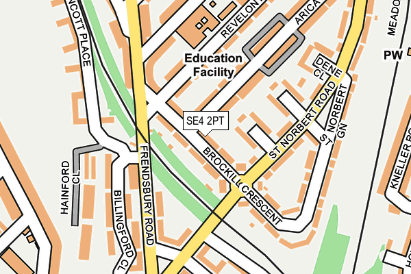 SE4 2PT map - OS OpenMap – Local (Ordnance Survey)